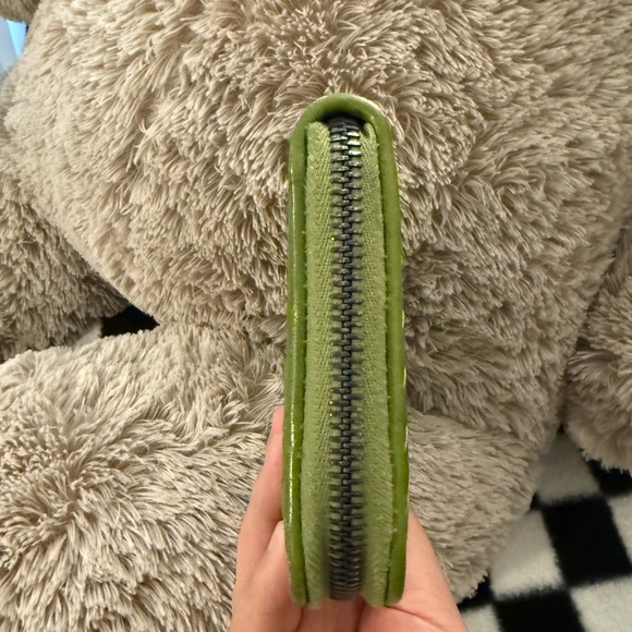 Bottega Veneta Lambskin Intrecciato Zip Around Wallet - Green - Picture 6 of 9